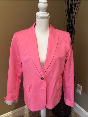 J. Crew Hot Pink Single-Button Blazer